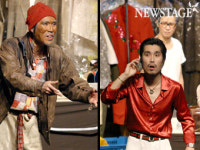 예리한 상충의 인물, 연극 오아시스세탁소 습격사건