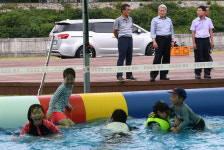 김양호 삼척시장, 오십천 어린이 물놀이 시설 현장 방문