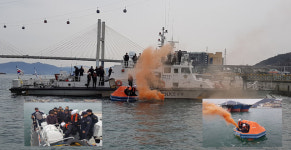 여수해경, 구명벌 해상 투하 훈련  실시