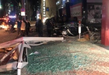 [속보]포항 양덕사거리 차량 추돌...사고차량 인도 덮쳐