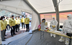 정선군의회, 정선군보건소 선별진료소 방문 격려