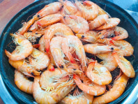 “남해 갈화 흰다리새우 맛보러 왔습니다”