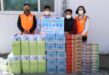 한전 강릉지사, 폭설로 인한 정전 피해지역에 물품전달