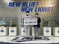 삼성 라이온즈 오재일, 10월 올곧은병원 월간 MVP 수상   