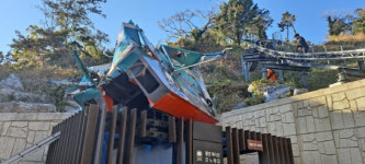 통영 욕지도 모노레일 탈선 추락 8명 부상 … 예견된 사고 지적