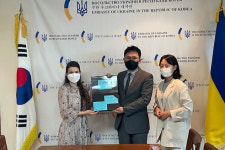 제주도, 주한 우크라이나 대사관에 평화 메세지 전달