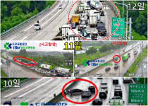 호남고속道 3일간 판박이 사고…익산나들목 184㎞·논산분기점 193㎞