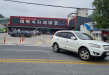 태백 식자재마트 진출입, 교통법규 위반논란…중앙성 절선 시급 지적
