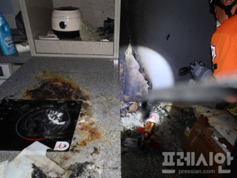 고양이가 인덕션 작동 추정...부산진구 오피스텔 화재로 50여명 대피