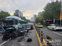 부산 북구 교차로서 6중 추돌사고...1명 사망·11명 중경상