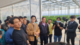외국인 근로자 수급 실태 살피러 삼례 딸기농장 찾은 한동훈장관