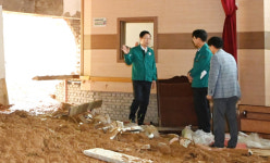 임종식 경북교육감, 안동 성창여고 호우 피해 현장 긴급 복구 지시