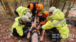 내장산국립공원백암사무소, 구조훈련·산불예방 캠페인 실시