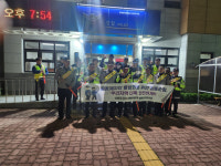 박승준 김제경찰서장, 신풍지구대·협력단체와 야간 합동 순찰
