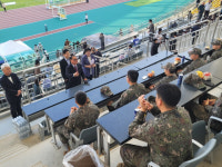 진주시체육회-제39보병사단 진주사천대대...축구 관람
