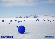 남극대륙에 찍은 파란 점