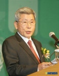 환영사 하는 신장범 한국국제협력단 총재