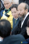농성장 방문한 김근태 전 열린우리당 의장
