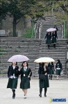 비 내리는 하교길