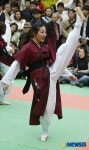 시범보이는 택견 여자 시범단