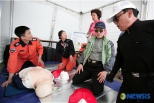 여주소방서 소방관의 심폐소생술 교육