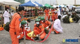 석유화학 공단에서 열린 재난대응 안전한국 훈련