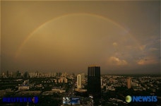 도시 위의 오색 지붕