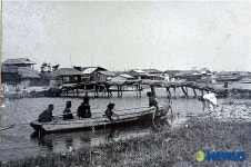 100년전 포항시 모습 - 칠성천 섶다리