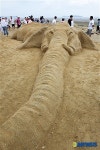 충남 태안 몽산포해변 에서 열린 모래조각 경연대회 성료