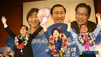결선투표 치르게 된 권영길-심상정 민주노동당 대선예비후보