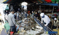 태풍 나리가 덮친 재래시장