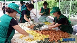 송편으로 사랑을 나누는 남양주 부녀회원