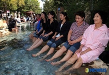 유성 야외 온천 족욕체험장 개장