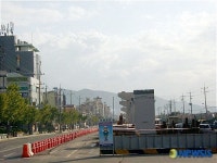 공사가 중단된 김해 경전철3공구