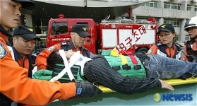 성동소방서, 차량사고 운전자 구조작업