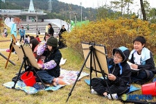 가을 하늘을 화폭에