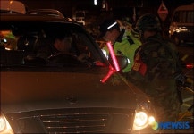 검문 검색 중인 강화 초지대교