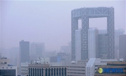 안개 자욱한 서울도심