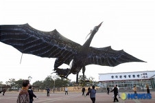 전설속의 새 삼족오 포항 호미곶에 모습 들어내다