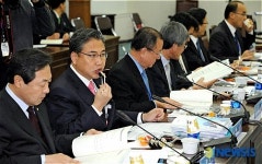 조찬회의 중인 인수위 간사단회의