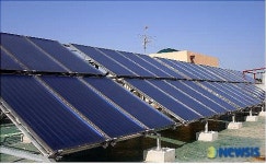 완도에 태양열 급탕시설 설치