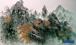 한국 산수화 특별전 양종환, 금강산 추색