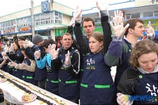 울진대게축제, 90미터 대게김밥만들기 완성!!