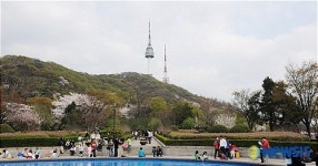 남산 분수광장 찾은 시민들