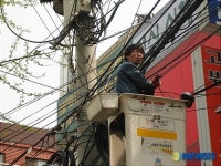 서울 관악구, 통신업체들과 공중선 정비