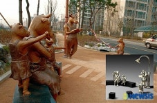 서울 우이천 다둥이 가족 조형물