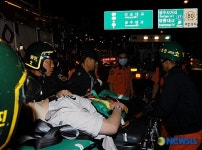 광진소방서, 강변북로상 승합차 전복사고 현장 긴급출동