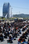 화물연대 전남지부 파업출정식가져