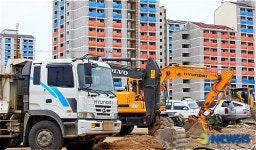 파업 돌입한 건설기계 노조