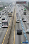 비교적 원할한 흐름 보이는 평일 버스전용차로 구간